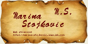 Marina Stojković vizit kartica